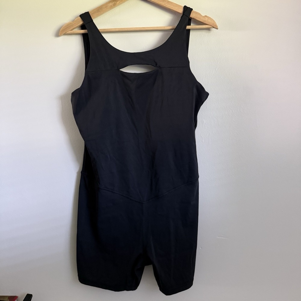JOY LAB WOMENS SHORTS BODYSUIT COLOR‎ BLACK SIZE LARGE Cutout Back